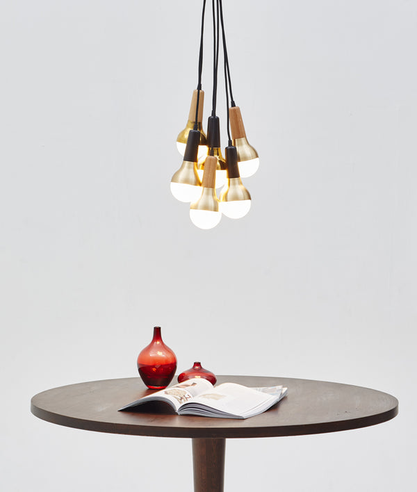 Brass Scoop Pendant Set (Lux) - Stephanie Ng Design